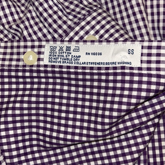 Charles Tyrwhitt Men's Slim Fit Gingham Checkered Longsleeve Shirt 15.5-33 EUC - Picture 7 of 10